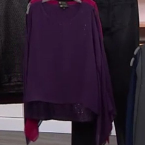 DG2 by Diane Gilman Asymmetric Blouse with Sequin Tank - Picture 11 of 11